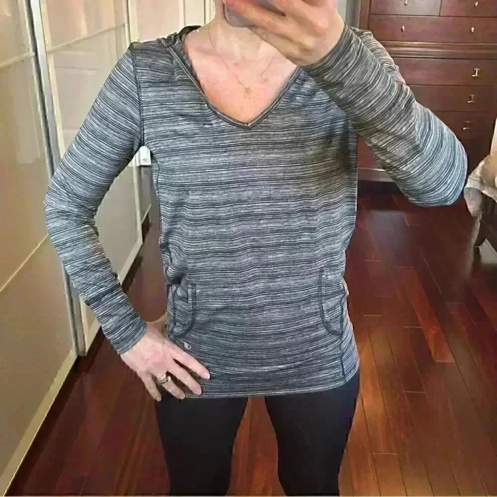 Champion Active Gym Hoodie Pullover Workout Top Athletic Black Grey SpaceDye XS - Picture 16 of 16
